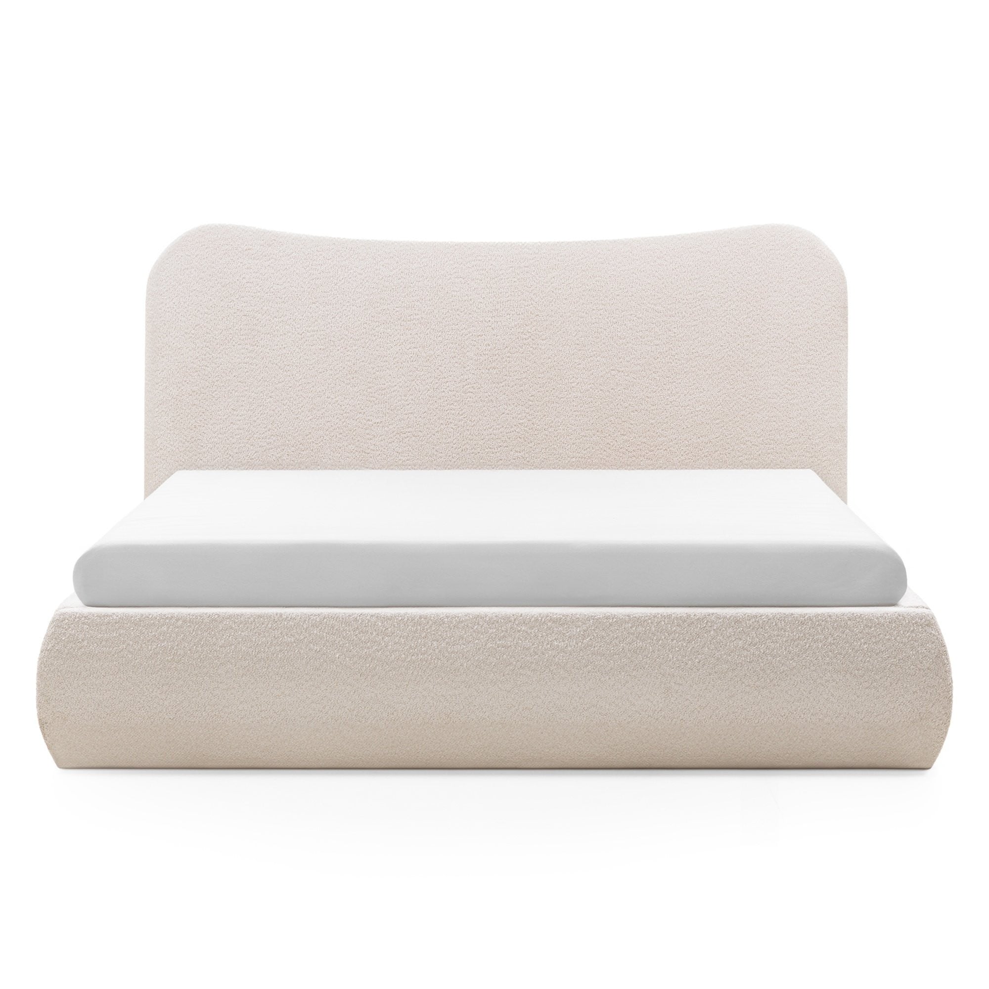 Bed DAUBIN, 140x200 cm, with storage box, slatted frame, sand