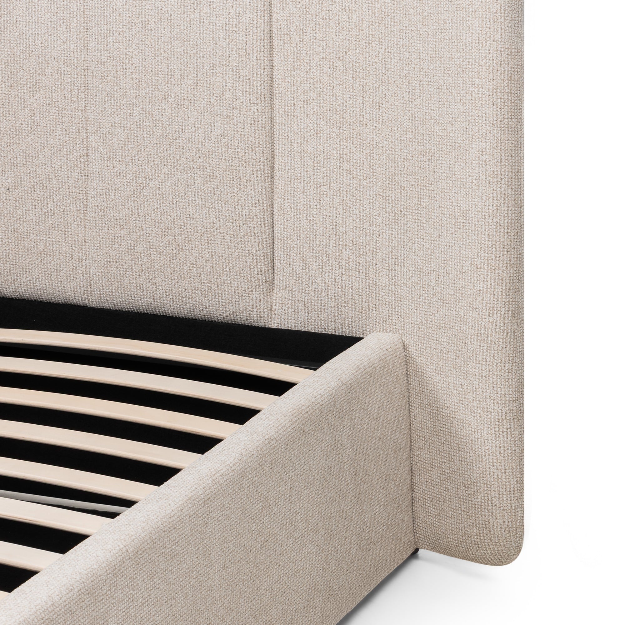 VIGNON Bed, 160x200 cm, with storage, slats, beige
