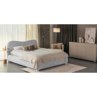 Lova softy 140x200 pilka spalva boucle – daili baldai, puikiai derantys prie jūsų miegamojo interjero | namuideja.lt | lovos,