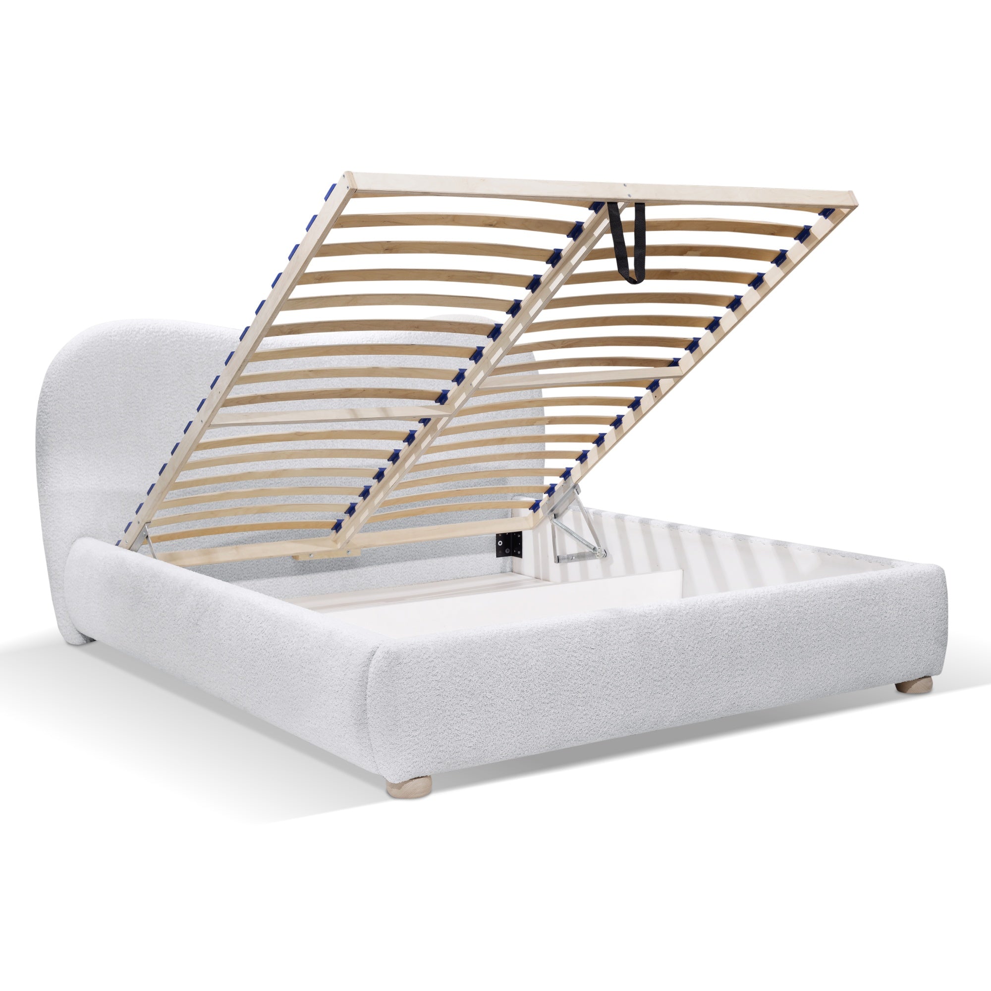 Lova softy 140x200 pilka spalva boucle – tvirta baldai, puikiai derantys prie jūsų miegamojo interjero | namuideja.lt | lovos
