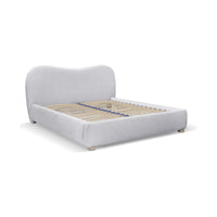 Lova softy 140x200 pilka spalva boucle – daili lova, skirta patogiam poilsiui ir elegancijai | namuideja.lt | lovos, miegamas