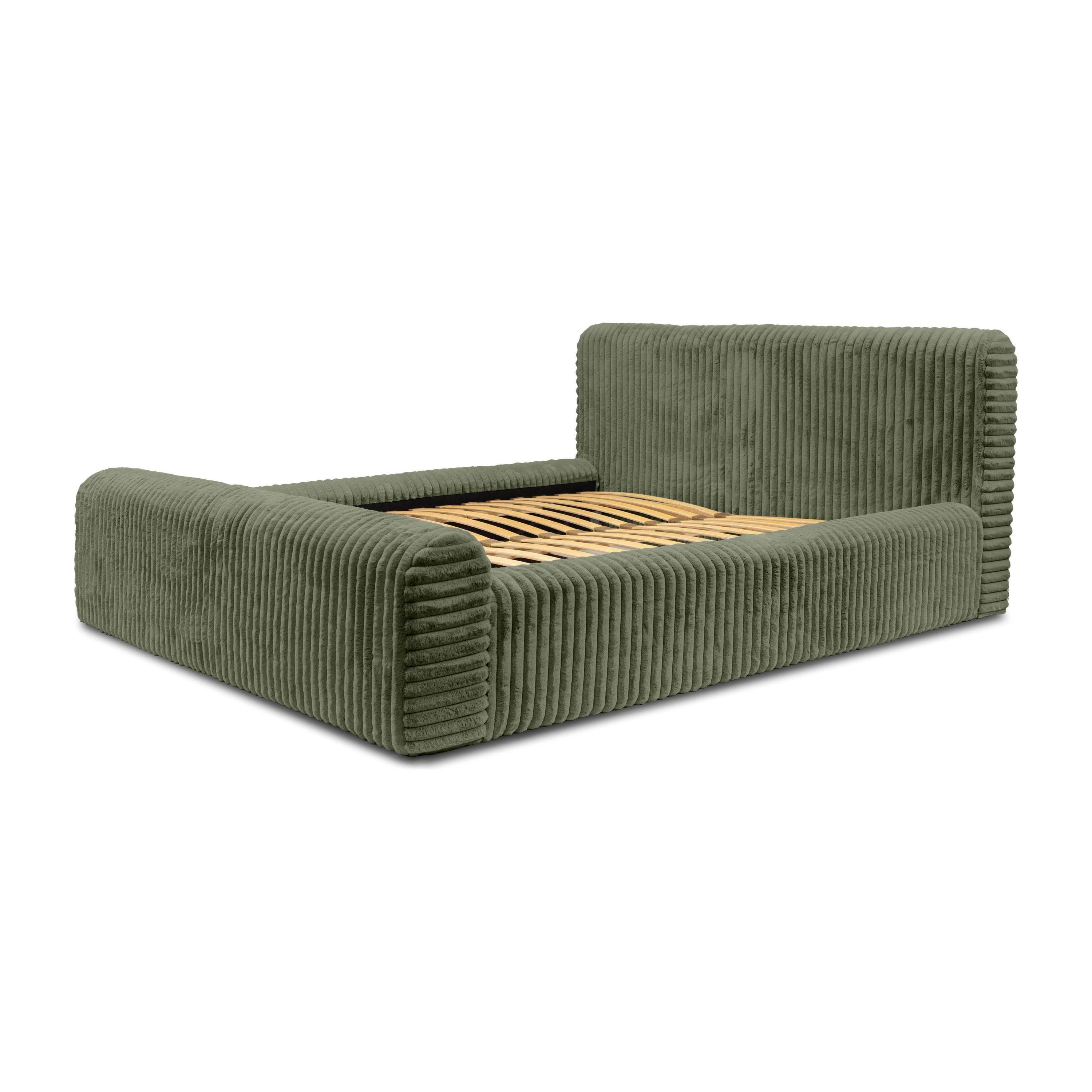 Minksta lova damari velvetas – patvari lova, skirta patogiam poilsiui ir elegancijai | namuideja.lt | lovos, miegamasis, bald