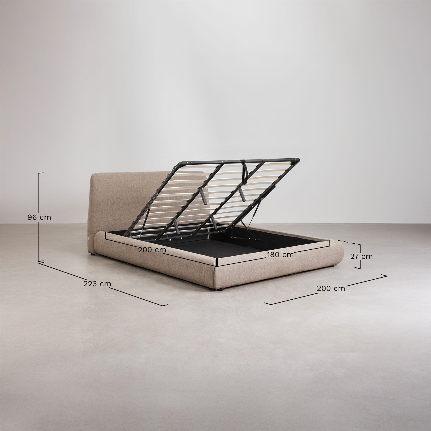 Lova NURENA, smėlio 180 cm