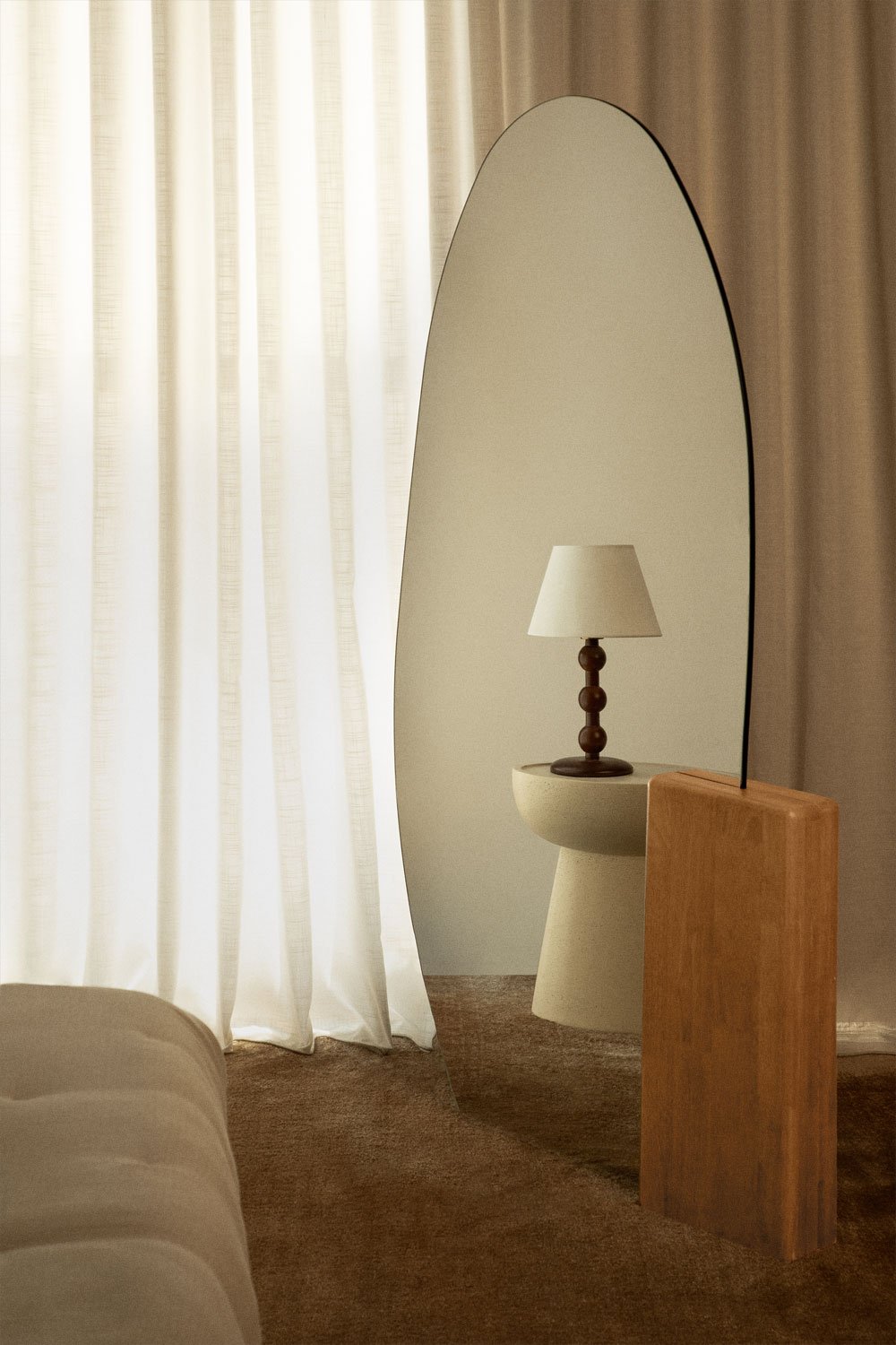 Stovimas veidrodis ARLET, ąžuolo mediena