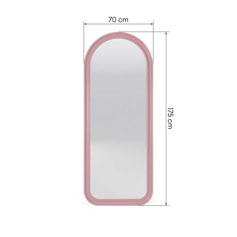 Veidrodis GREZIOSO 70x175 cm, lanko, rožinis