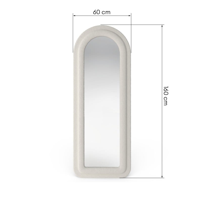 Veidrodis RIFLESSO 60x160 cm, lanko forma