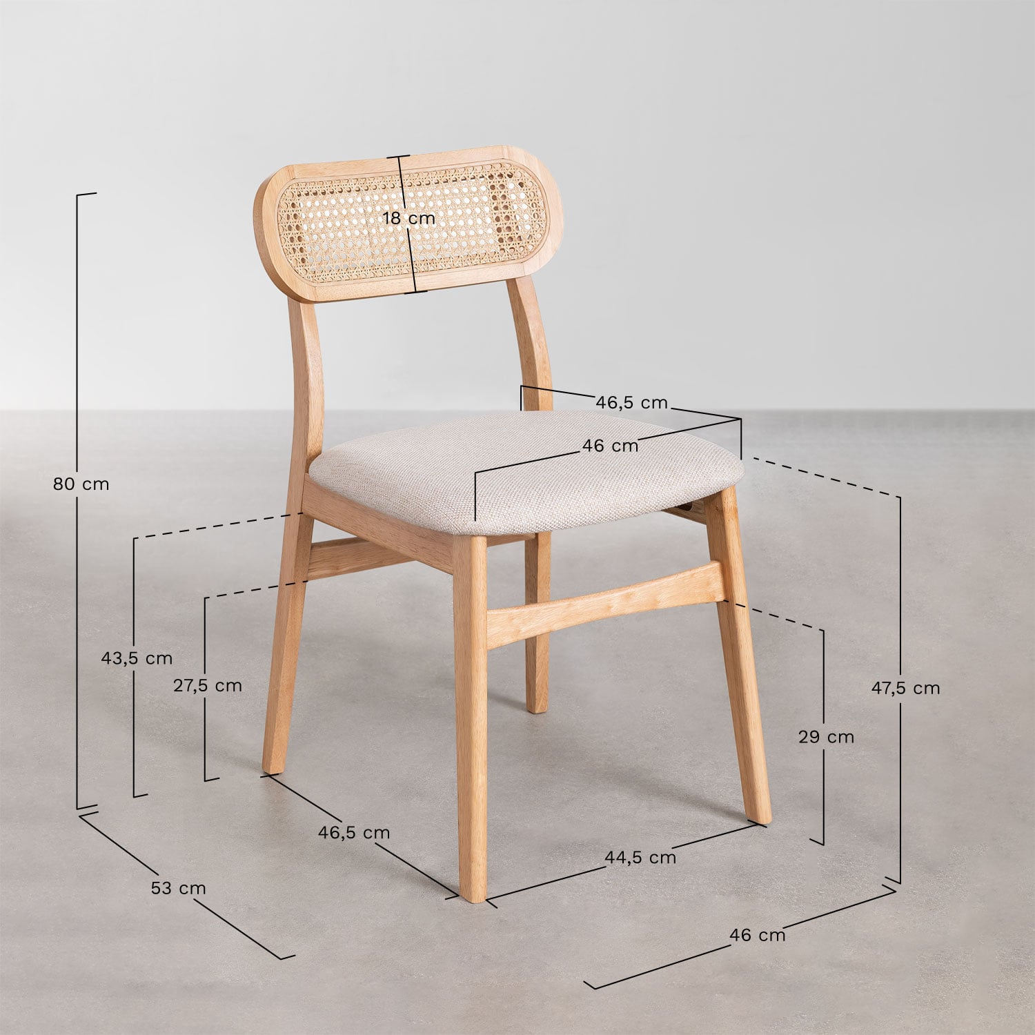 Dining chair LEIVE, natural
