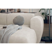 Kampinė sofa-lova EMIA, smėlinė, dešinė