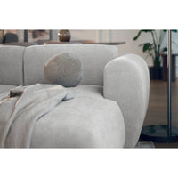 Kampinė sofa-lova EMIA, šviesiai pilka, dešinė
