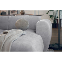 Kampinė sofa-lova EMIA, pilka, dešinė