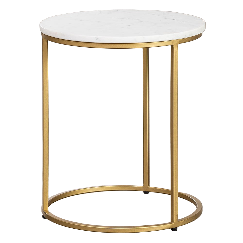 Šoninis staliukas KDUMI, marmuras ir metalas