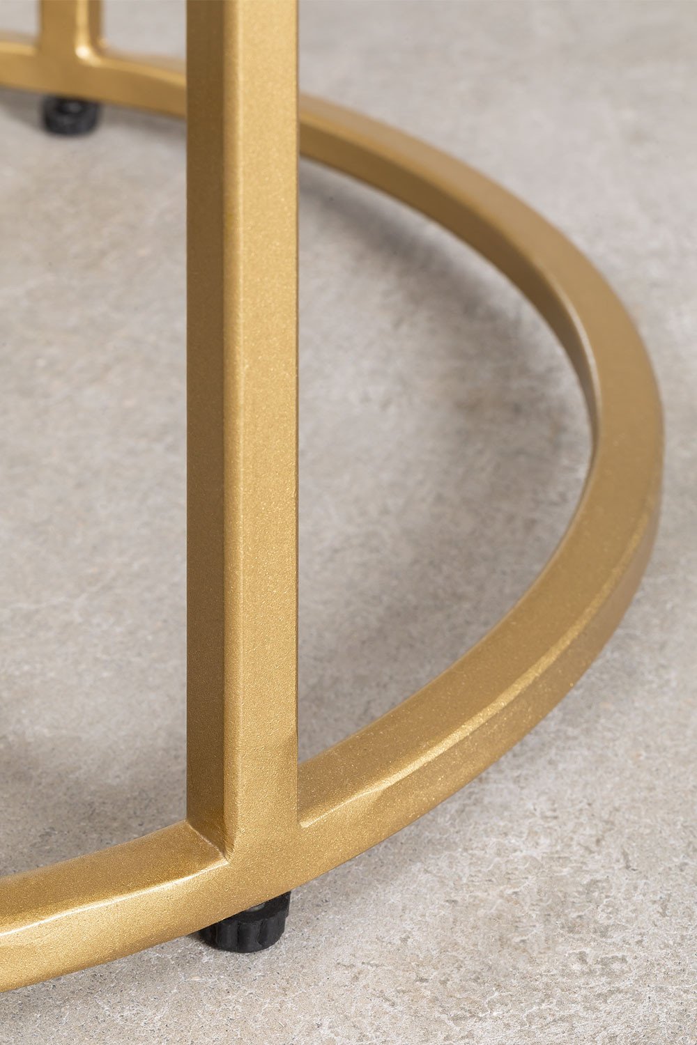 Šoninis staliukas KDUMI, marmuras ir metalas