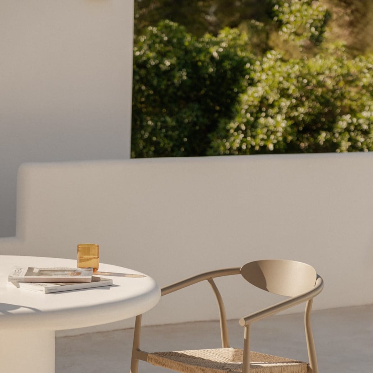 FORTIO outdoor armchair, mocha brown