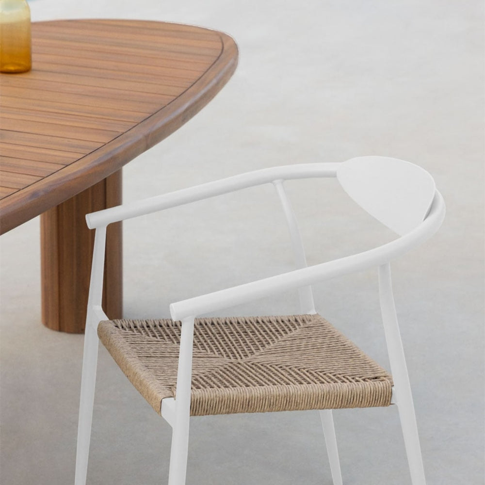 Outdoor armchair FORTIO, white