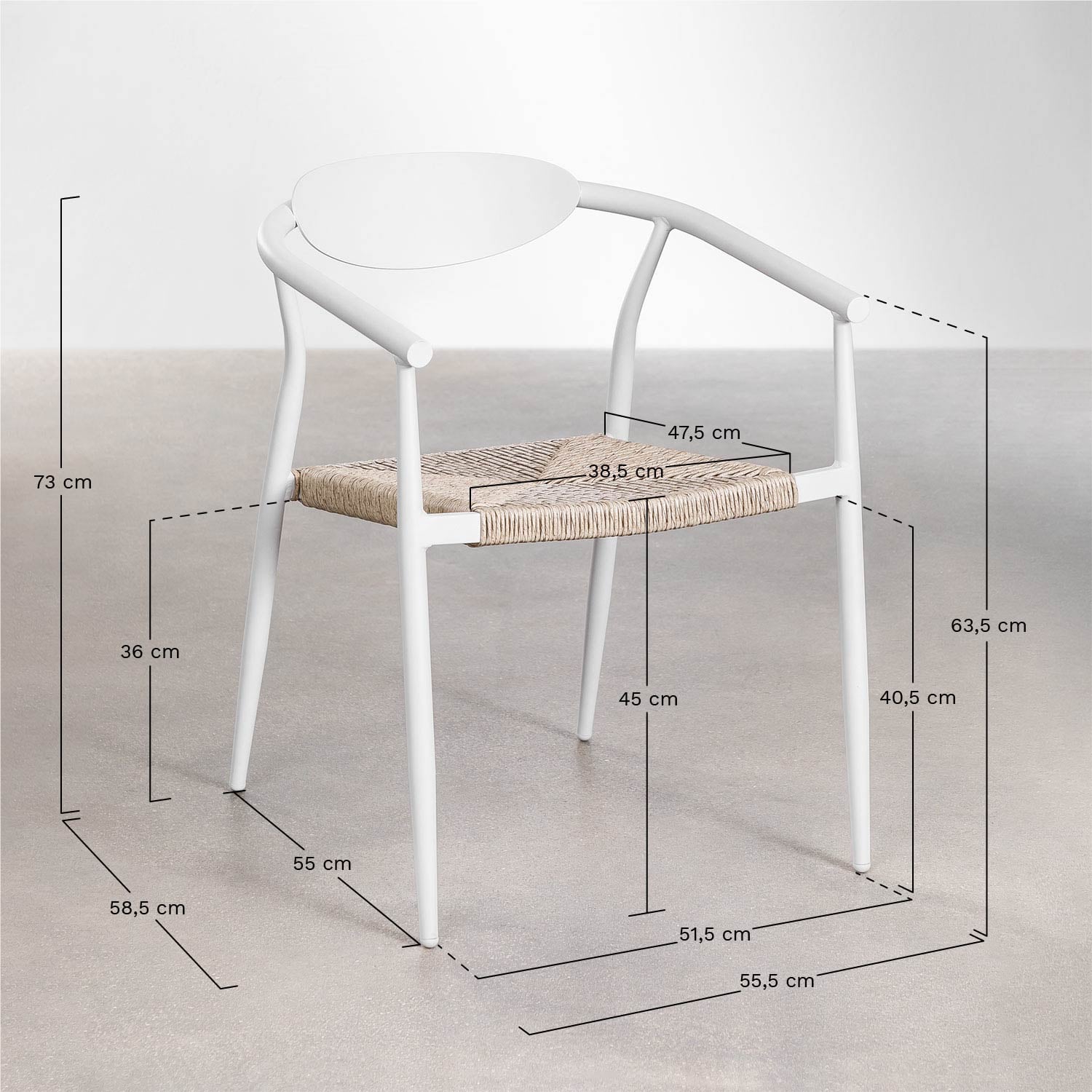 Lauko fotelis FORTIO, mokos ruda