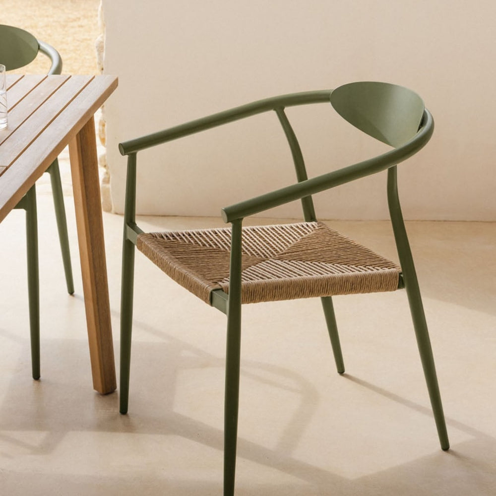 Outdoor armchair FORTIO, olive green