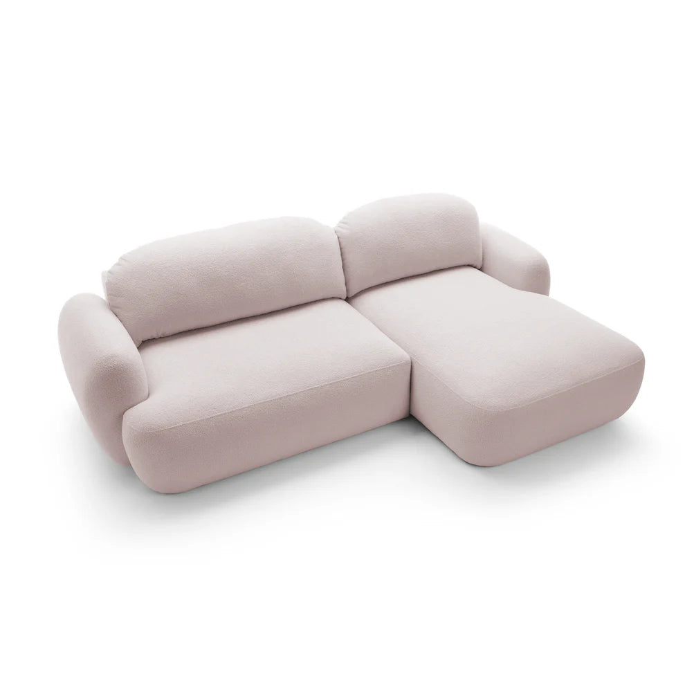 Kampinė sofa MEIDA, pudros rožinė