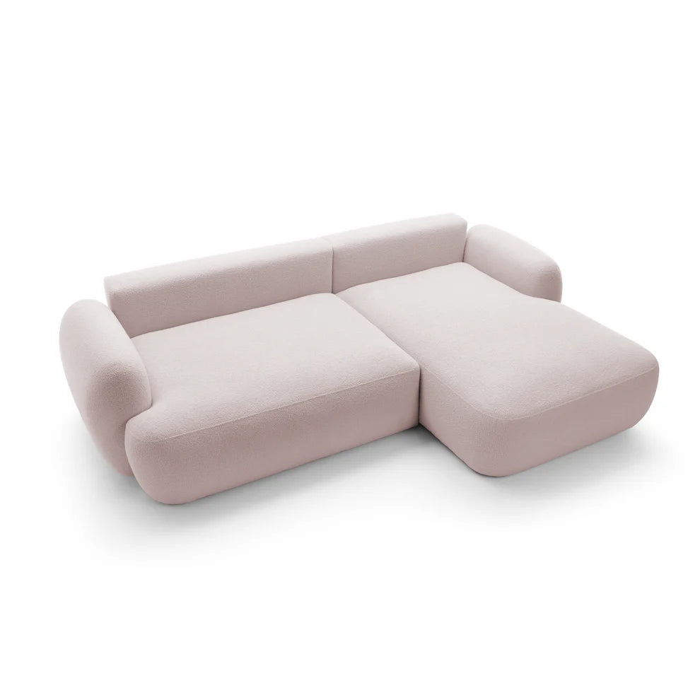Kampinė sofa MEIDA, pudros rožinė