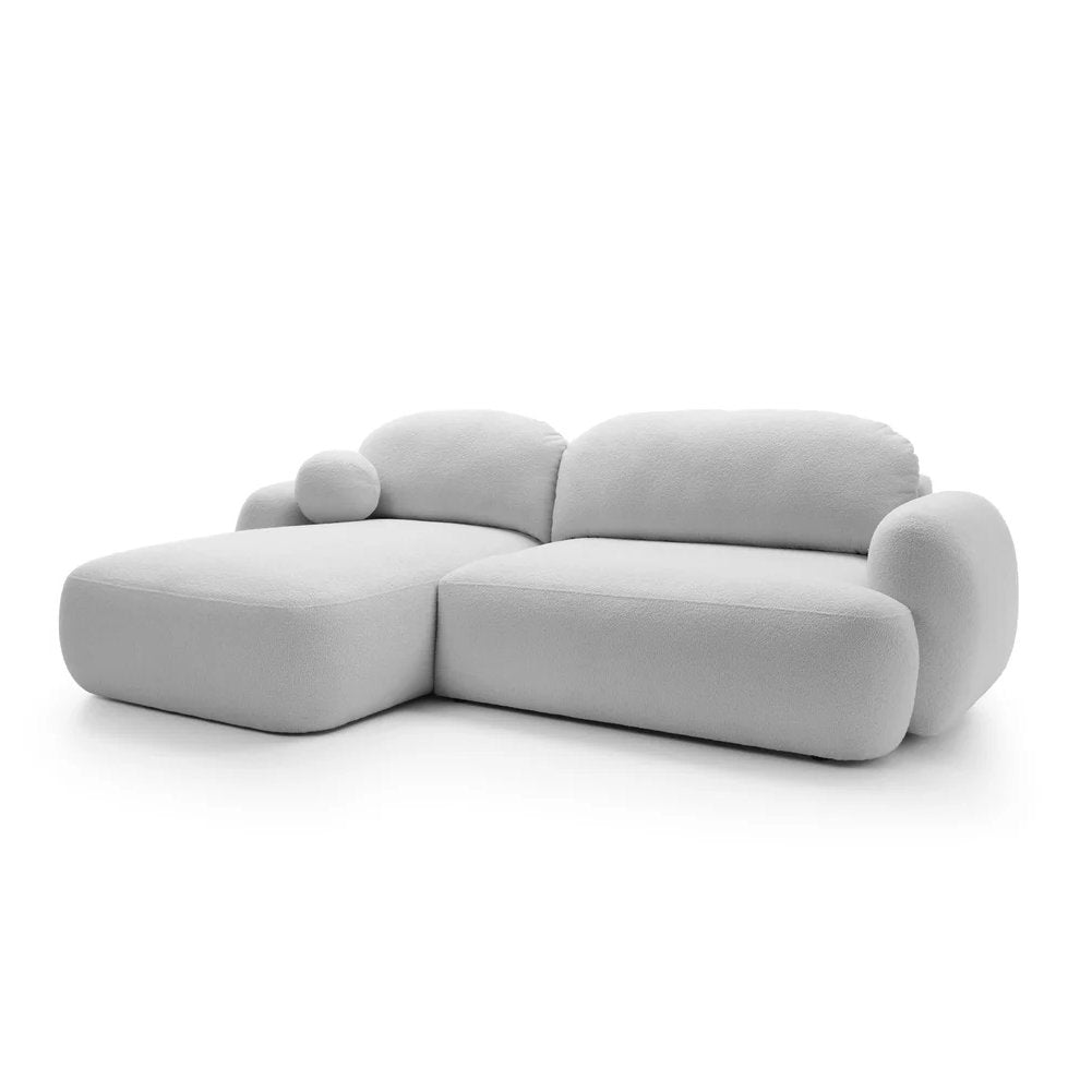 Kampinė sofa MEIDA, sidabrinė pilka