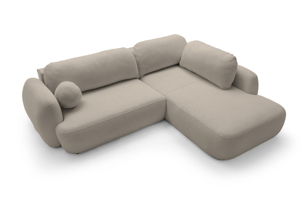 Kampinė sofa MEIDA LONG, rusva