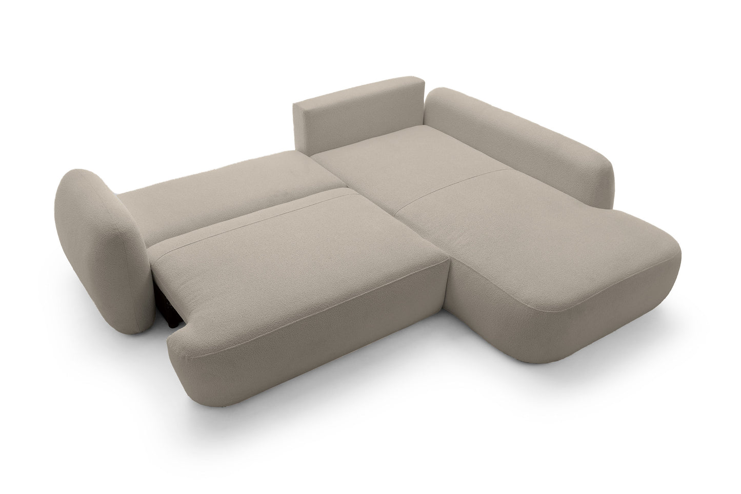 Kampinė sofa MEIDA LONG, rusva