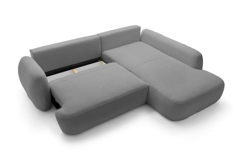 Kampinė sofa MEIDA LONG, pilka