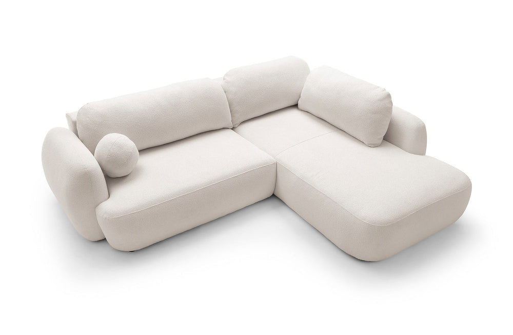 Kampinė sofa MEIDA LONG, kreminė