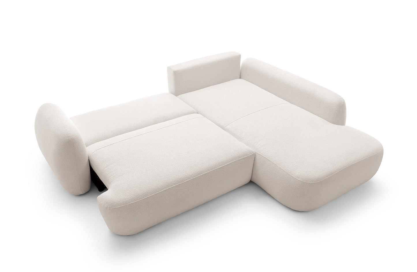 Kampinė sofa MEIDA LONG, kreminė