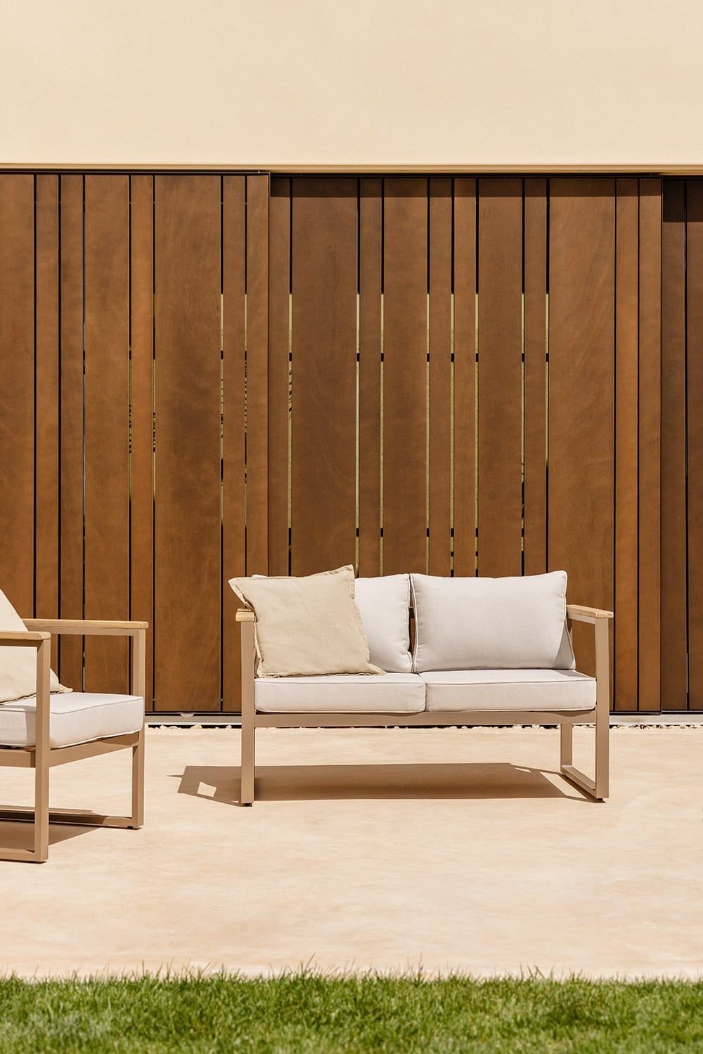 Sofa ALCANTO, two-seater, mocca brown