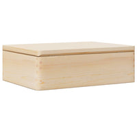 Medinė dėžutė su dangteliu 40x30x13 cm medžio masyvo pušis - Namų Idėja