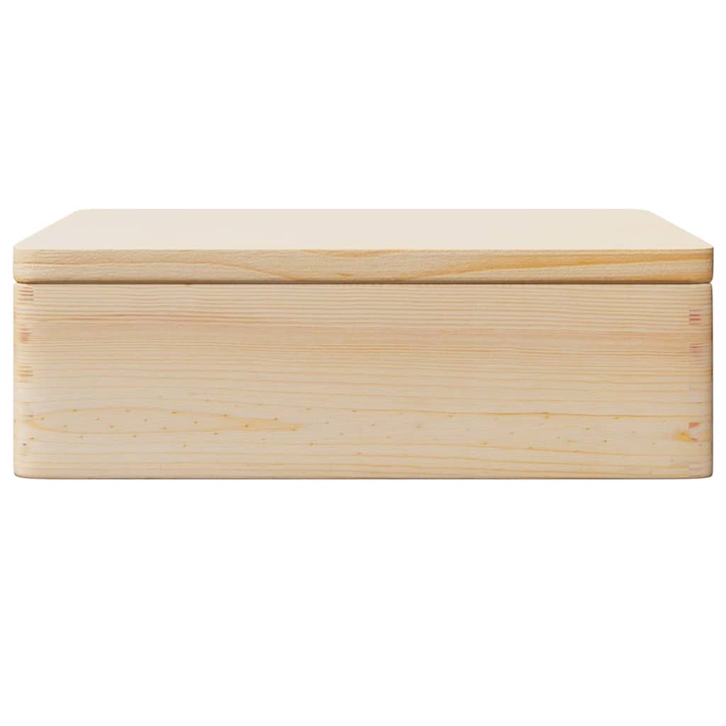 Medinė dėžutė su dangteliu 40x30x13 cm medžio masyvo pušis - Namų Idėja