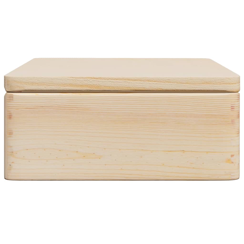 Medinė dėžutė su dangteliu 40x30x13 cm medžio masyvo pušis - Namų Idėja