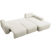 Kampinė sofa-lova LIVA, kreminė, dešinė