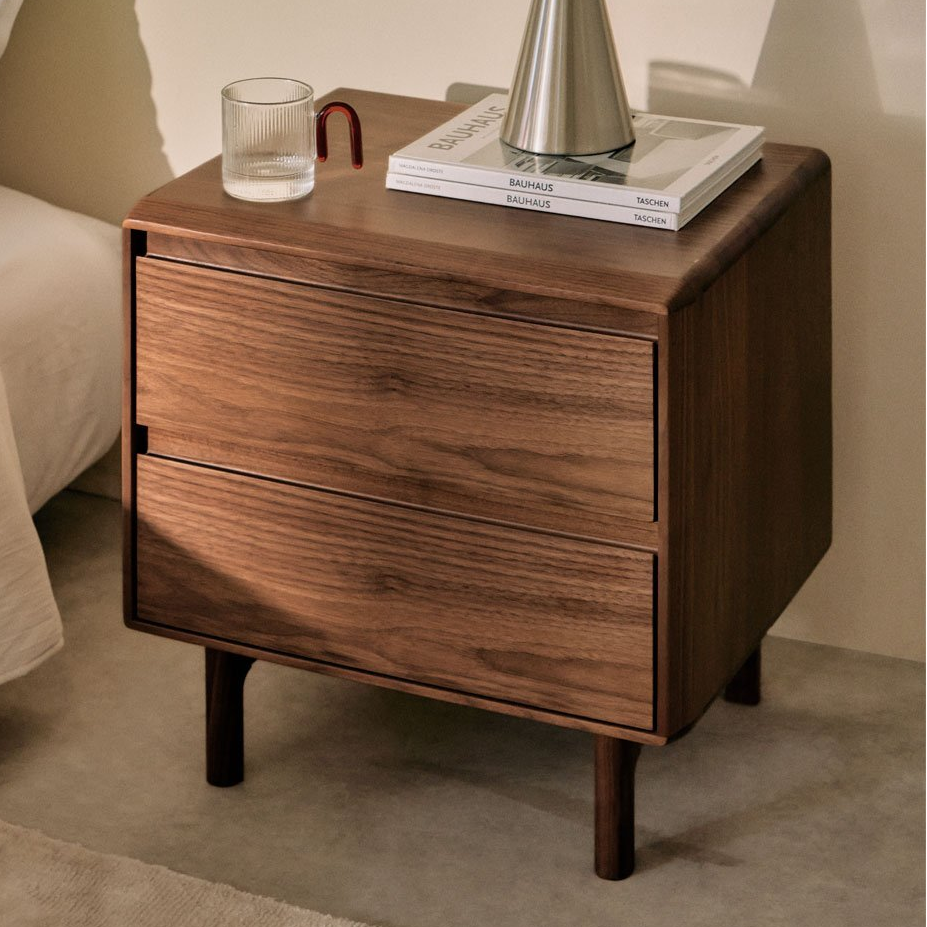 Naktinė spintelė FENUORA 50x40 cm, 2 stalčiai