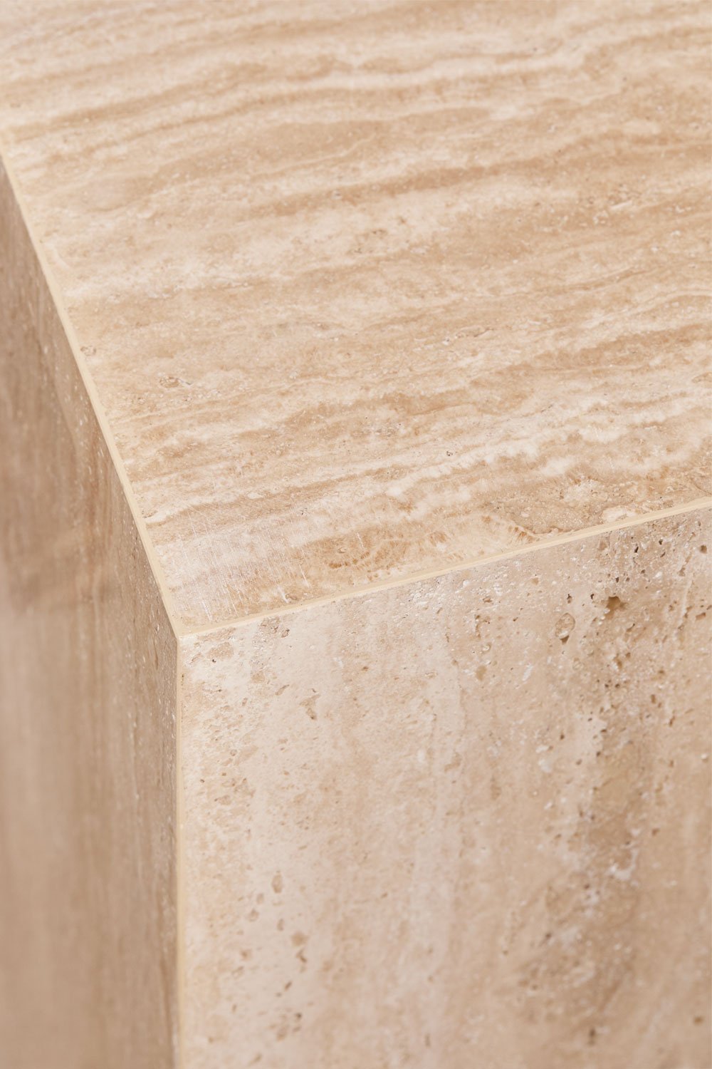 Naktinis staliukas NORAENA 35x35 cm minimalistiniame miegamojo interjere