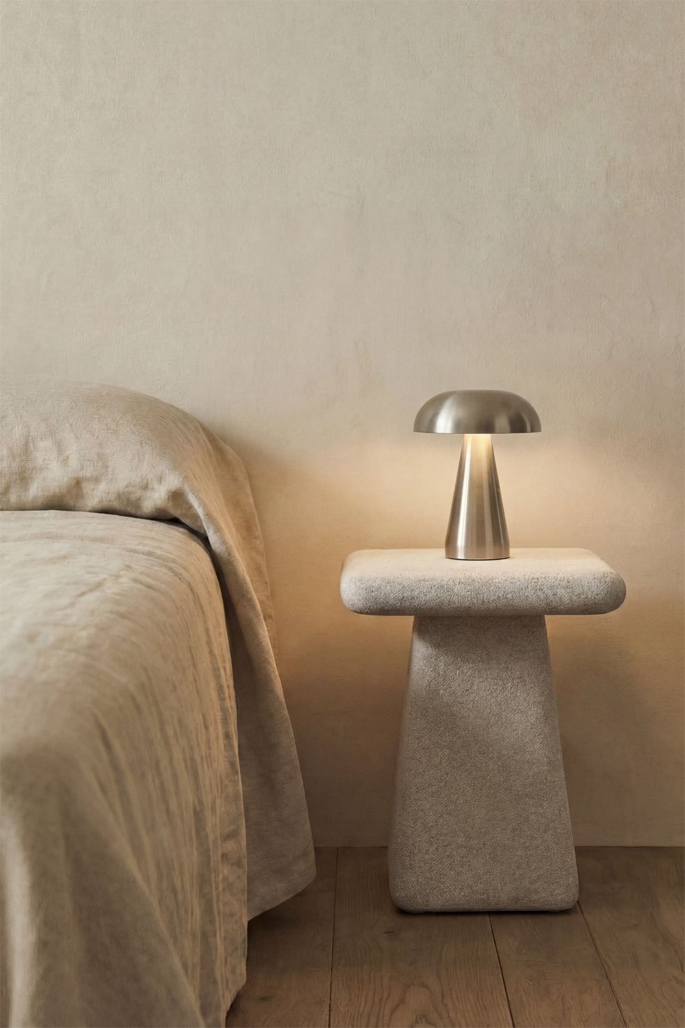 Naktinis staliukas NOROORA kvadratinis cementinis staliukas 45x45 cm