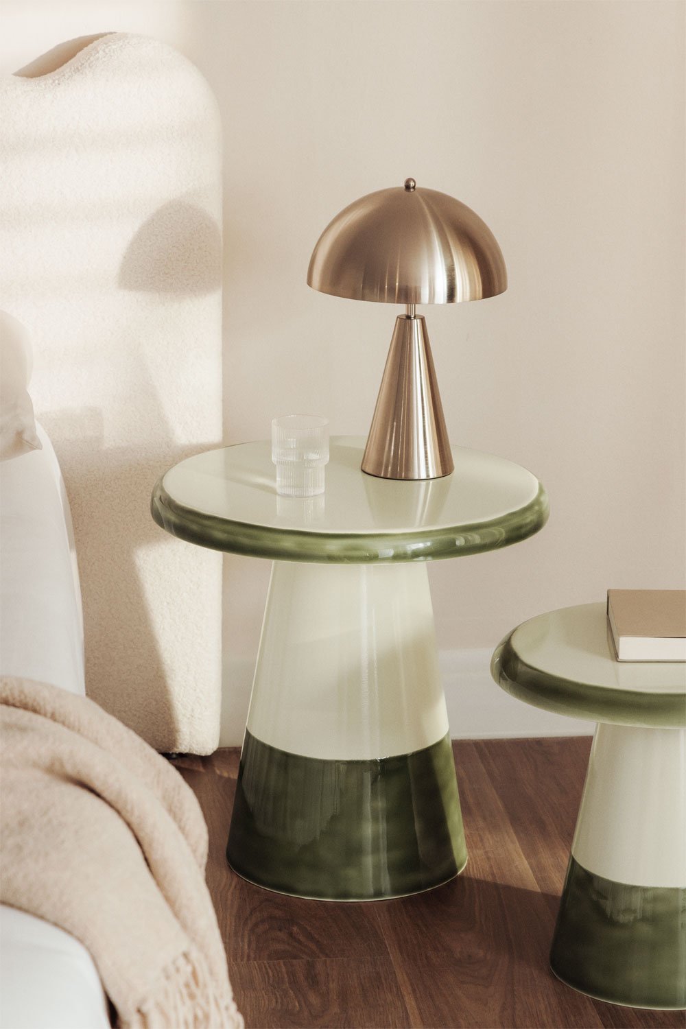 Apvali naktinė spintelė TORIORO, 40 cm.