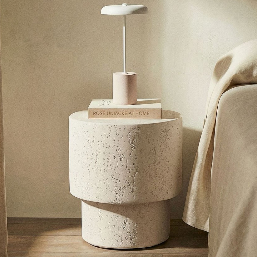 Naktinis staliukas NORUIRO Ø45 cm, cementas