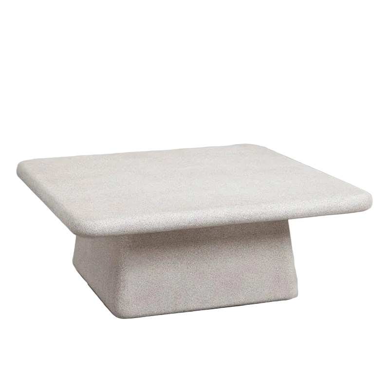 NOROORA 105x105 cm square coffee table, cement