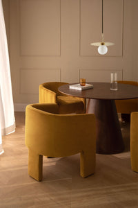 Apvalus stalas LUNEENA 120 cm kompaktiškas dydis jaukiems susibūrimams