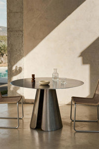 Valgomojo stalas VERIARO apvalus metalinis stalas o120 cm patogiam bendravimui