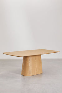 Valgomojo stalas LUNEENA stalviršio medienos tekstūros detalė