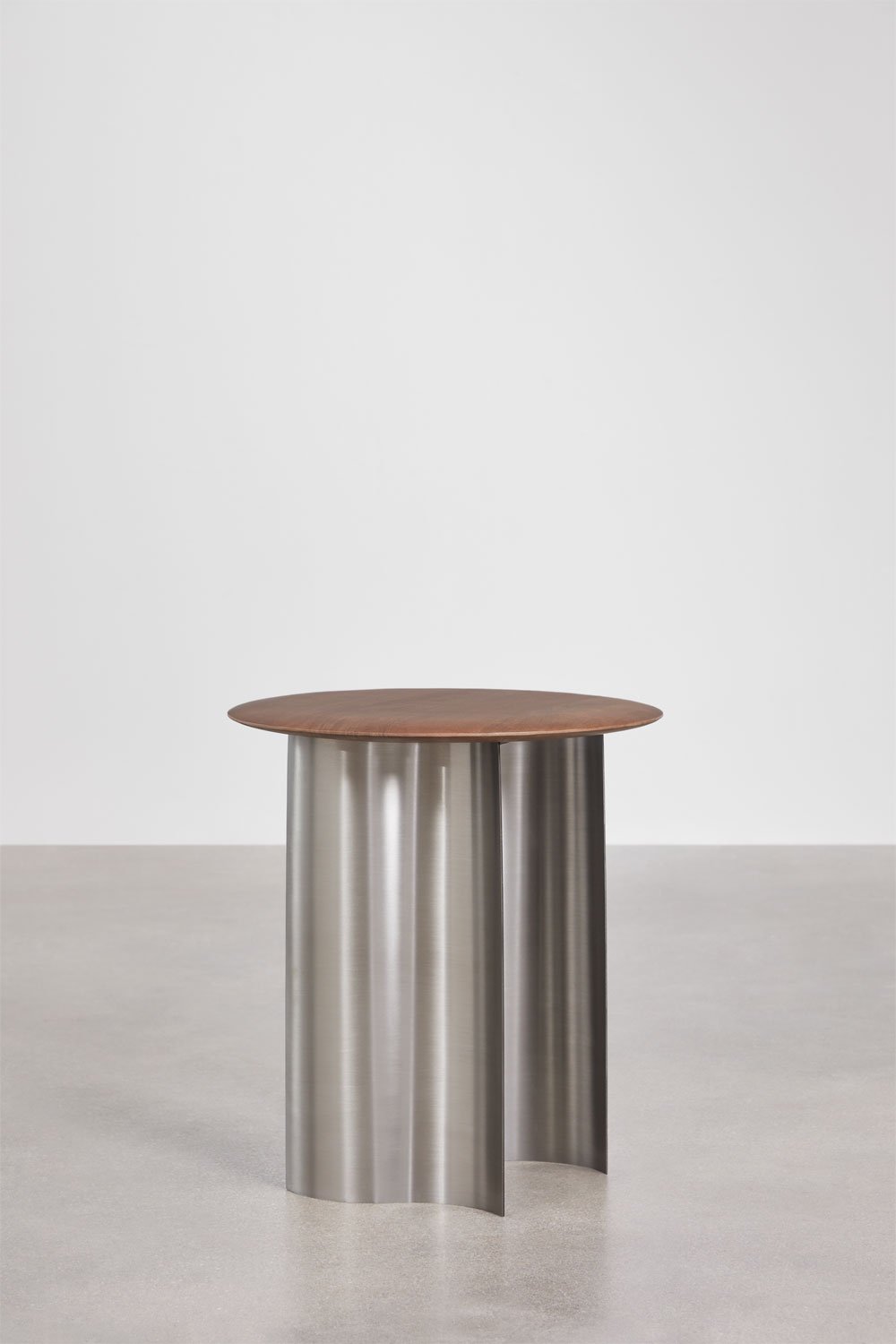 Naktinis staliukas VERAURA viršaus vaizdas su apvaliu paviršiumi