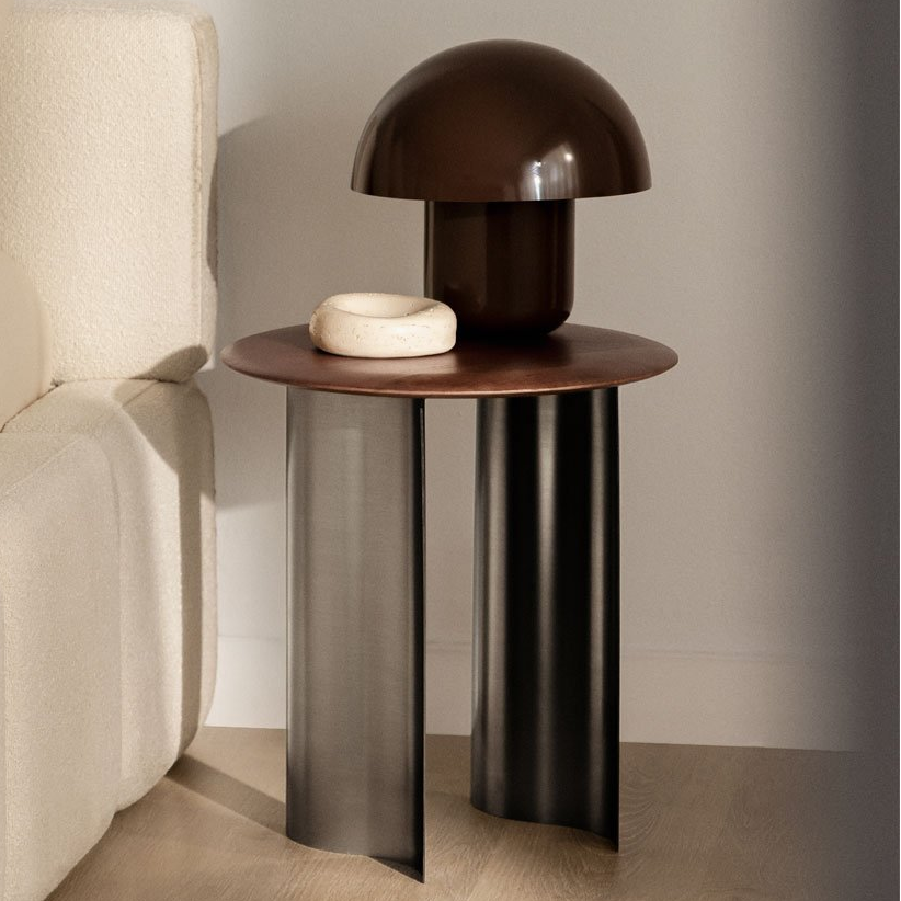 Naktinis staliukas VERAURA Ø45 cm, mango medis