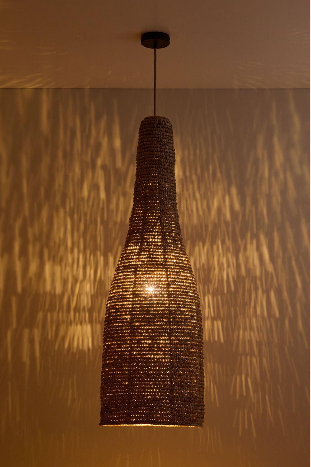 Šviestuvas RATTAN, medaus ir juodas, 105 cm