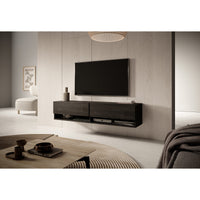 TV staliukas MIRRGO, juodo uosio, 140 cm