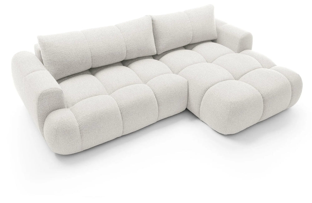 Kampinė sofa SKYLARI, kreminė