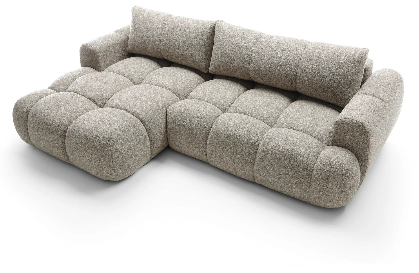 Kampinė sofa SKYLARI, šviesiai smėlinė