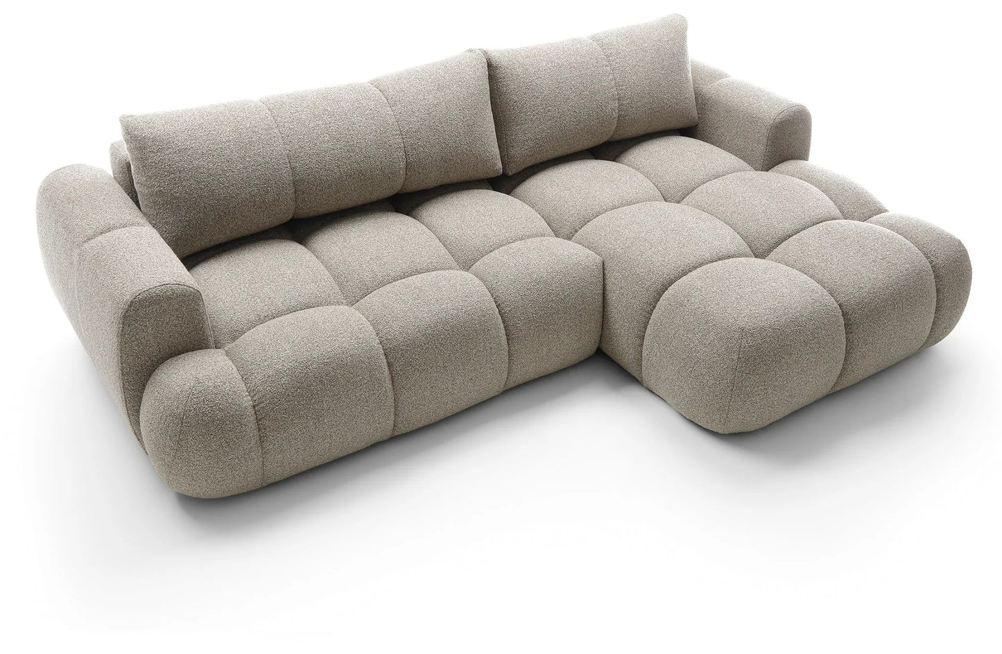 Kampinė sofa SKYLARI, šviesiai smėlinė