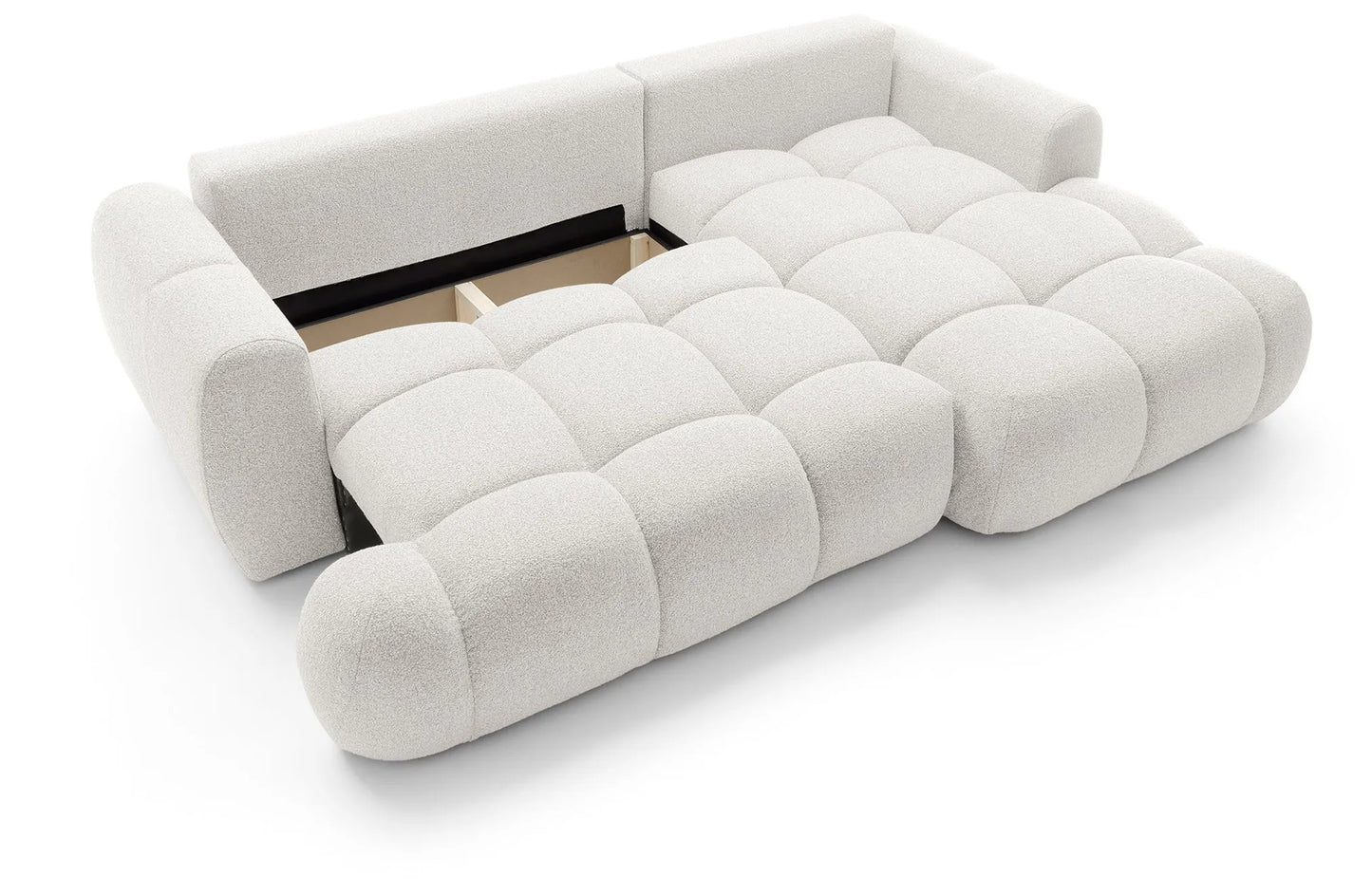 Kampinė sofa SKYLARI, kreminė